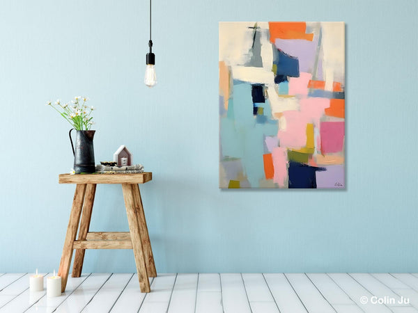 Large Wall Art Painting for Bedroom, Original Canvas Art, Contemporary Acrylic Painting on Canvas, Oversized Modern Abstract Wall Paintings-Grace Painting Crafts