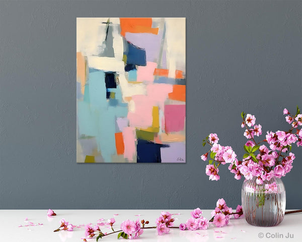 Large Wall Art Painting for Bedroom, Original Canvas Art, Contemporary Acrylic Painting on Canvas, Oversized Modern Abstract Wall Paintings-Grace Painting Crafts