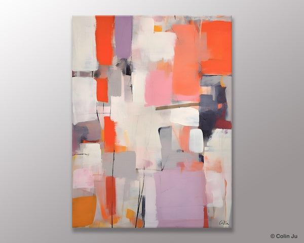 Large Painting for Dining Room, Original Canvas Artwork, Contemporary Acrylic Painting on Canvas, Simple Abstract Art, Wall Art Paintings-Grace Painting Crafts