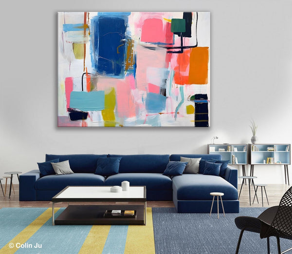 Large Wall Art Painting for Bedroom, Original Canvas Art, Oversized Modern Abstract Wall Paintings, Contemporary Acrylic Painting on Canvas-Grace Painting Crafts