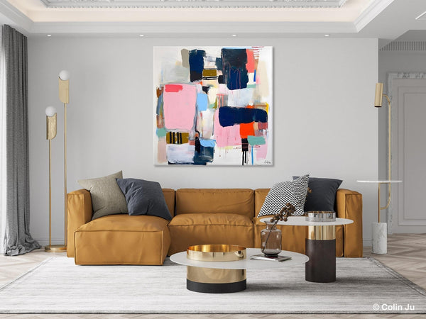 Modern Original Abstract Wall Art, Contemporary Canvas Art, Canvas Paintings, Large Abstract Art for Bedroom, Simple Modern Acrylic Artwork-Grace Painting Crafts