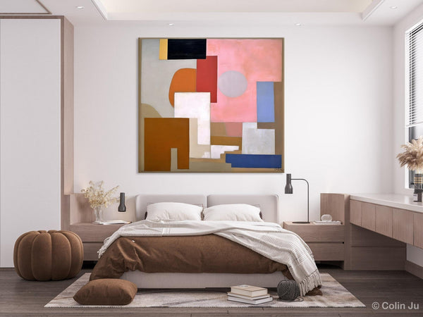 Extra Large Canvas Paintings for Living Room, Original Modern Abstract Artwork, Geometric Modern Canvas Art, Abstract Wall Art for Sale-Grace Painting Crafts