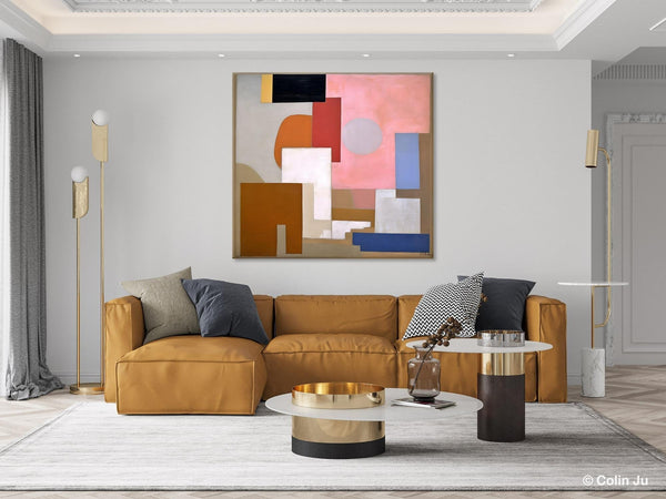 Extra Large Canvas Paintings for Living Room, Original Modern Abstract Artwork, Geometric Modern Canvas Art, Abstract Wall Art for Sale-Grace Painting Crafts