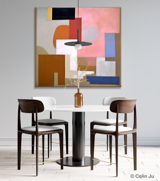 Extra Large Canvas Paintings for Living Room, Original Modern Abstract Artwork, Geometric Modern Canvas Art, Abstract Wall Art for Sale-Grace Painting Crafts