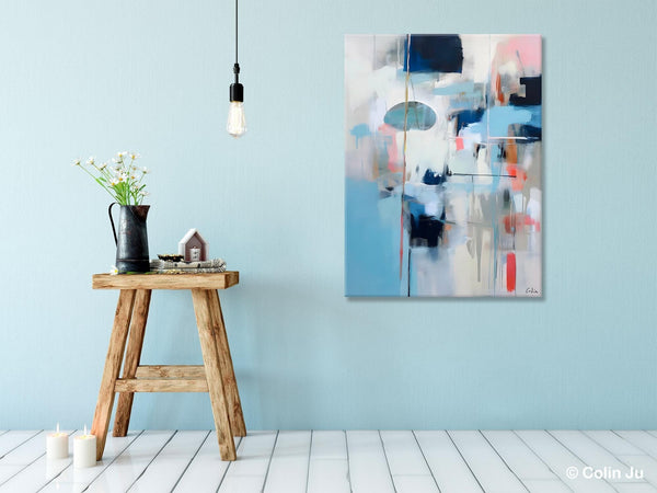 Large Wall Paintings for Bedroom, Contemporary Abstract Paintings on Canvas, Oversized Abstract Wall Art Paintings, Original Abstract Art-Grace Painting Crafts