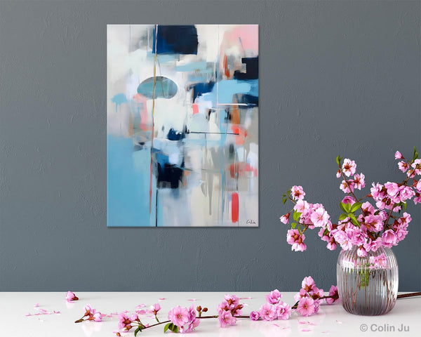 Large Wall Paintings for Bedroom, Contemporary Abstract Paintings on Canvas, Oversized Abstract Wall Art Paintings, Original Abstract Art-Grace Painting Crafts