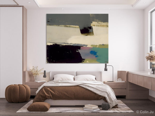 Abstract Landscape Paintings, Modern Wall Art for Living Room, Landscape Acrylic Paintings, Original Abstract Abstract Painting on Canvas-Grace Painting Crafts
