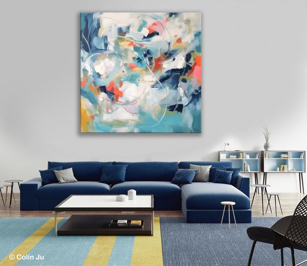 Modern Acrylic Art, Modern Original Abstract Art, Large Abstract Art for Bedroom, Simple Canvas Paintings for Sale, Contemporary Canvas Art-Grace Painting Crafts