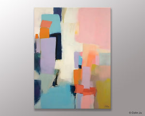Original Abstract Art, Contemporary Acrylic Art on Canvas, Large Wall Art Painting for Bedroom, Oversized Modern Abstract Wall Paintings-Grace Painting Crafts