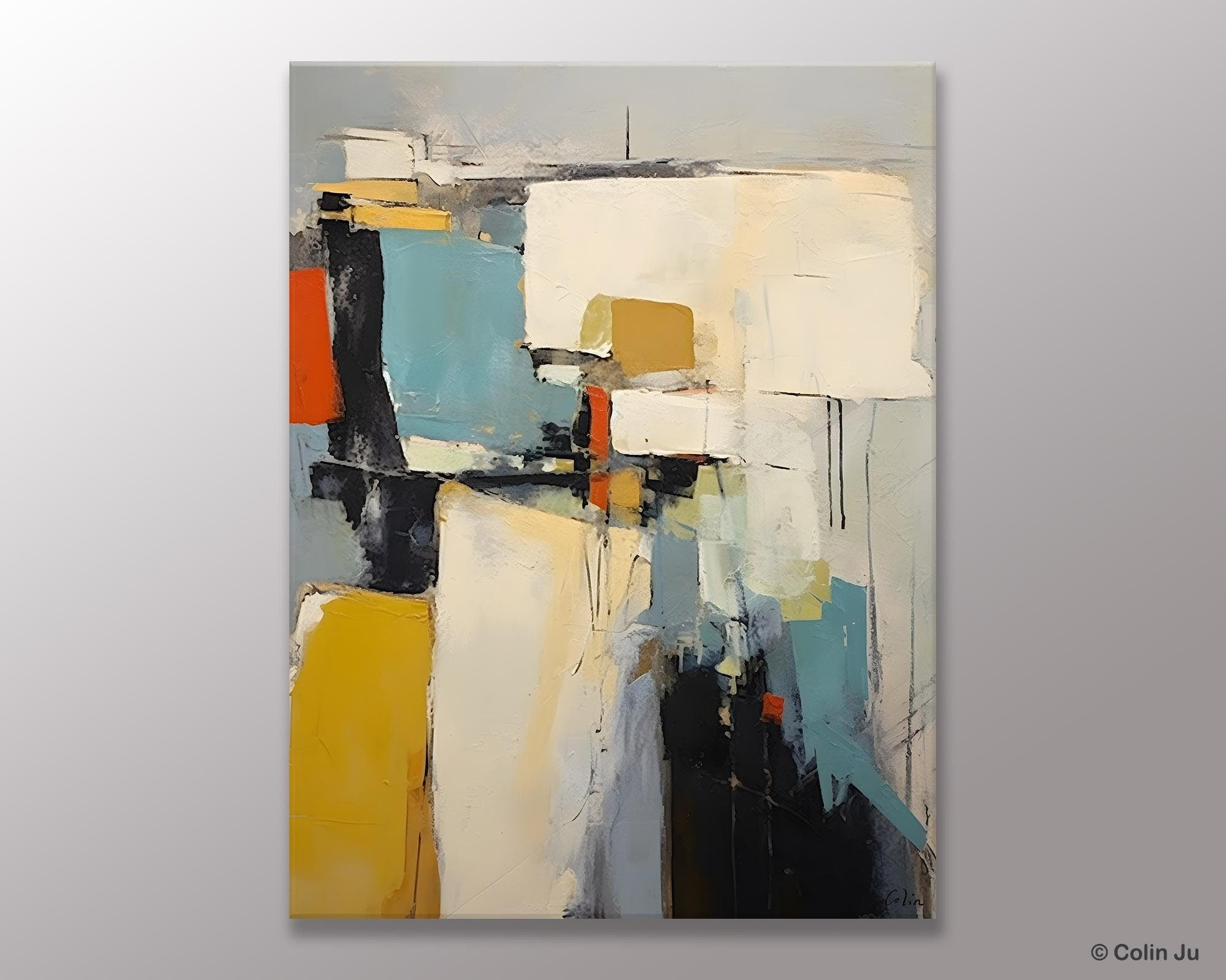 Large Modern Canvas Paintings, Heavy Texture Paintings, Large Original Wall Art Painting for Bedroom, Acrylic Paintings on Canvas-Grace Painting Crafts