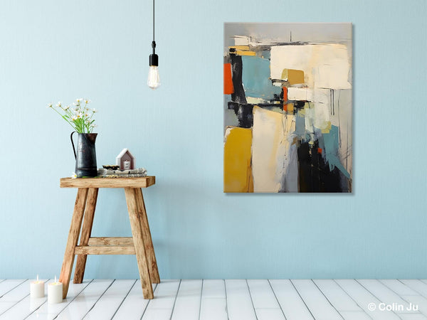 Large Modern Canvas Paintings, Heavy Texture Paintings, Large Original Wall Art Painting for Bedroom, Acrylic Paintings on Canvas-Grace Painting Crafts