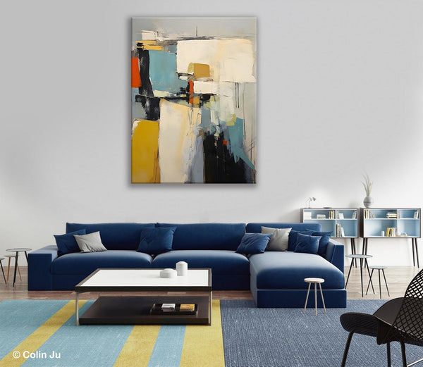 Large Modern Canvas Paintings, Heavy Texture Paintings, Large Original Wall Art Painting for Bedroom, Acrylic Paintings on Canvas-Grace Painting Crafts