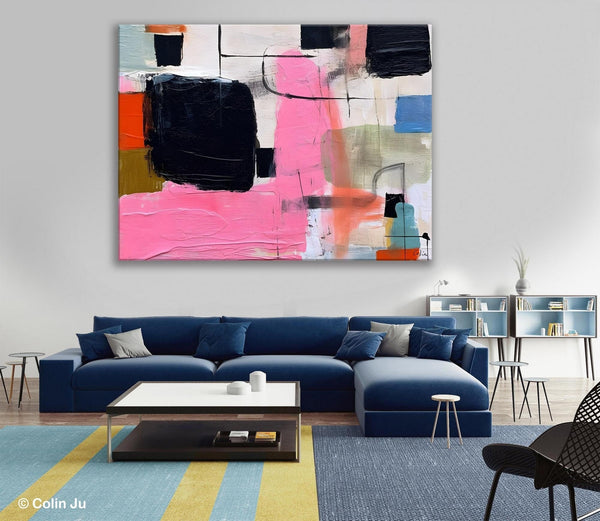 Contemporary Painting on Canvas, Extra Large Wall Art Paintings, Simple Canvas Art, Original Canvas Art for sale, Simple Abstract Paintings-Grace Painting Crafts