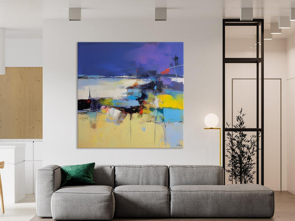 Original Modern Abstract Artwork, Geometric Modern Canvas Art, Extra Large Canvas Paintings for Living Room, Abstract Wall Art for Sale-Grace Painting Crafts