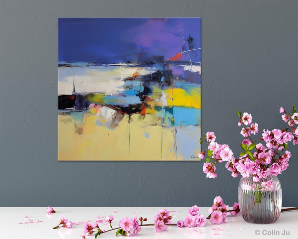 Original Modern Abstract Artwork, Geometric Modern Canvas Art, Extra Large Canvas Paintings for Living Room, Abstract Wall Art for Sale-Grace Painting Crafts