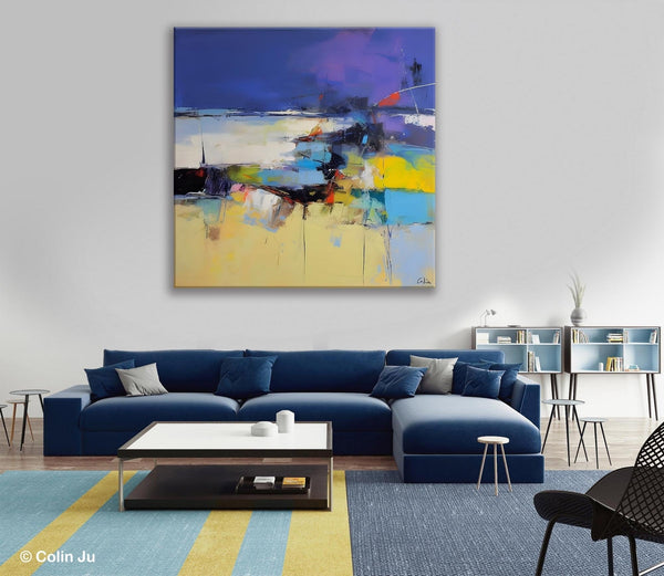 Original Modern Abstract Artwork, Geometric Modern Canvas Art, Extra Large Canvas Paintings for Living Room, Abstract Wall Art for Sale-Grace Painting Crafts