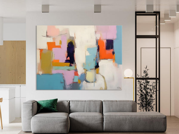 Oversized Abstract Wall Art Paintings, Large Wall Painting for Living Room, Contemporary Abstract Paintings on Canvas, Original Abstract Art-Grace Painting Crafts