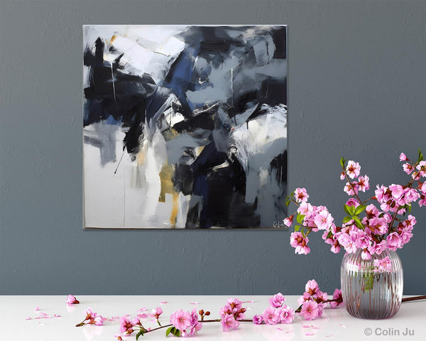 Simple Modern Acrylic Art, Modern Original Abstract Art, Large Abstract Art for Bedroom, Canvas Paintings for Sale, Contemporary Canvas Art-Grace Painting Crafts