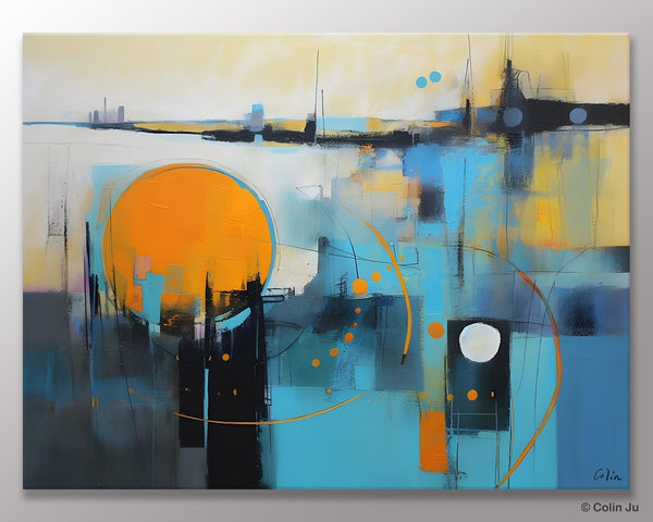 Oversized Canvas Wall Art Paintings, Original Modern Artwork, Large Abstract Painting for Bedroom, Contemporary Acrylic Painting on Canvas-Grace Painting Crafts
