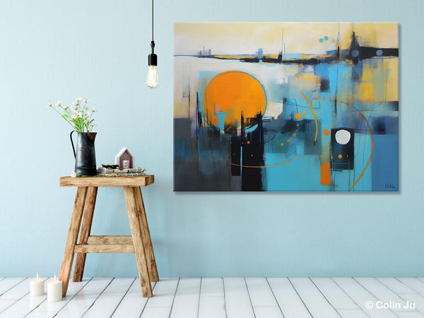 Oversized Canvas Wall Art Paintings, Original Modern Artwork, Large Abstract Painting for Bedroom, Contemporary Acrylic Painting on Canvas-Grace Painting Crafts