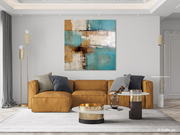 Large Wall Art for Bedroom, Geometric Modern Acrylic Art, Modern Original Abstract Art, Canvas Paintings for Sale, Contemporary Canvas Art-Grace Painting Crafts