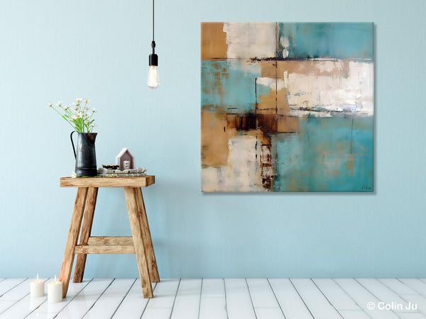 Large Wall Art for Bedroom, Geometric Modern Acrylic Art, Modern Original Abstract Art, Canvas Paintings for Sale, Contemporary Canvas Art-Grace Painting Crafts