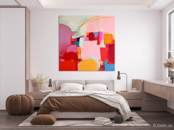 Large Abstract Art for Bedroom, Original Abstract Wall Art, Modern Canvas Paintings, Simple Modern Acrylic Artwork, Contemporary Canvas Art-Grace Painting Crafts