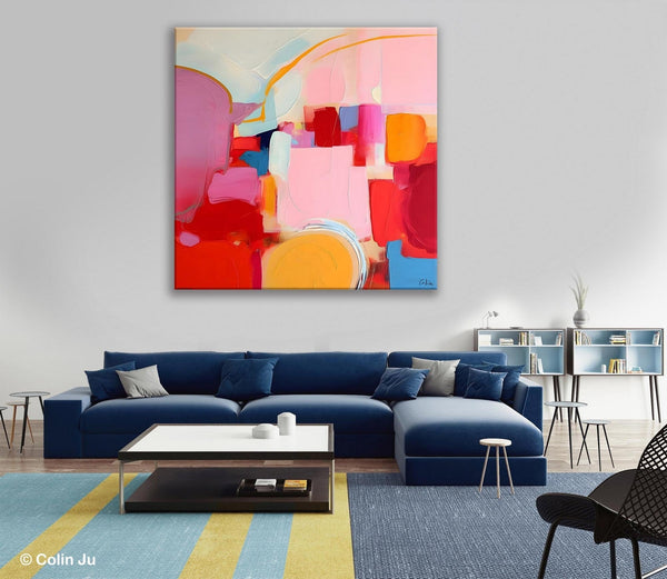 Large Abstract Art for Bedroom, Original Abstract Wall Art, Modern Canvas Paintings, Simple Modern Acrylic Artwork, Contemporary Canvas Art-Grace Painting Crafts