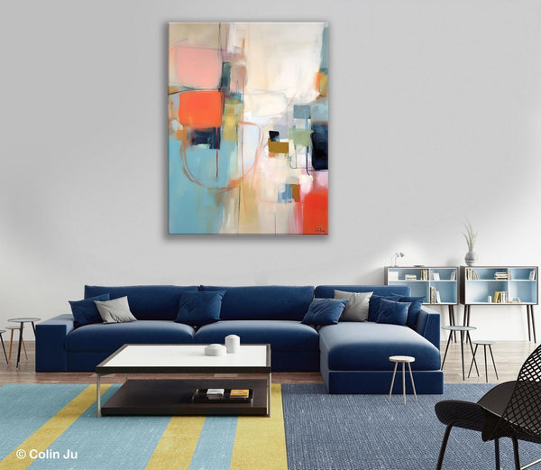 Large Wall Paintings for Bedroom, Original Abstract Art, Contemporary Abstract Paintings on Canvas, Oversized Abstract Wall Art Paintings-Grace Painting Crafts
