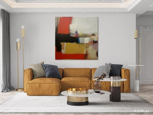 Modern Original Abstract Art, Canvas Paintings for Sale, Large Wall Art for Bedroom, Geometric Modern Acrylic Art, Contemporary Canvas Art-Grace Painting Crafts