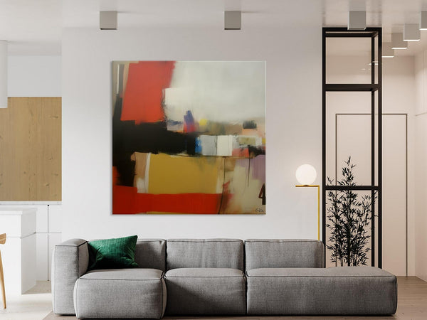 Modern Original Abstract Art, Canvas Paintings for Sale, Large Wall Art for Bedroom, Geometric Modern Acrylic Art, Contemporary Canvas Art-Grace Painting Crafts