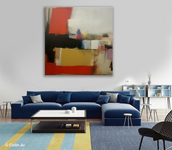 Modern Original Abstract Art, Canvas Paintings for Sale, Large Wall Art for Bedroom, Geometric Modern Acrylic Art, Contemporary Canvas Art-Grace Painting Crafts