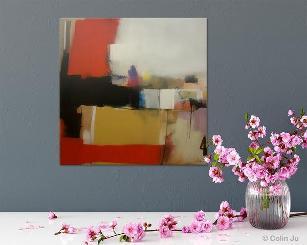 Modern Original Abstract Art, Canvas Paintings for Sale, Large Wall Art for Bedroom, Geometric Modern Acrylic Art, Contemporary Canvas Art-Grace Painting Crafts