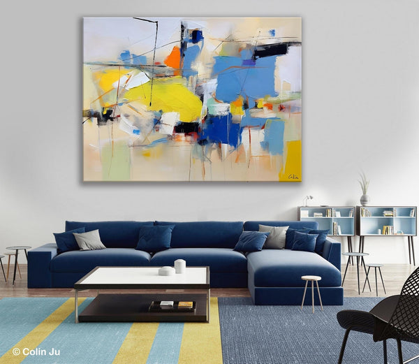 Large Canvas Art for Sale, Original Abstract Art Paintings, Hand Painted Canvas Art, Acrylic Painting on Canvas, Large Painting for Bedroom-Grace Painting Crafts