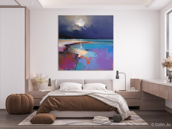 Landscape Canvas Paintings, Hand Painted Canvas Art, Landscape Acrylic Art, Original Abstract Art, Large Landscape Paintings for Living Room-Grace Painting Crafts