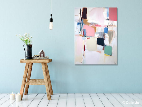 Abstract Painting on Canvas, Contemporary Acrylic Paintings, Extra Large Canvas Painting for Bedroom, Original Abstract Wall Art for Sale-Grace Painting Crafts