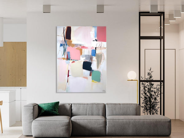 Abstract Painting on Canvas, Contemporary Acrylic Paintings, Extra Large Canvas Painting for Bedroom, Original Abstract Wall Art for Sale-Grace Painting Crafts