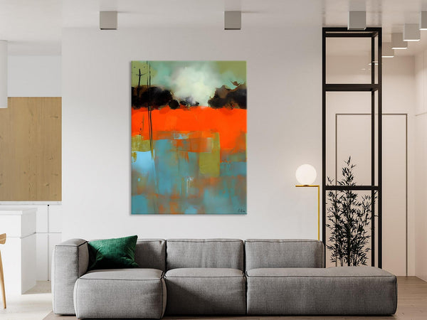 Landscape Canvas Art, Simple Modern Wall Art, Contemporary Acrylic Paintings, Original Abstract Paintings, Large Canvas Painting for Bedroom-Grace Painting Crafts