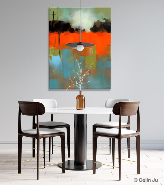 Landscape Canvas Art, Simple Modern Wall Art, Contemporary Acrylic Paintings, Original Abstract Paintings, Large Canvas Painting for Bedroom-Grace Painting Crafts