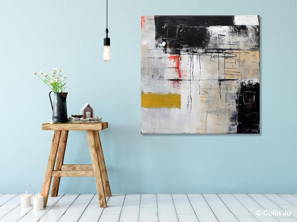 Large Abstract Art for Bedroom, Original Abstract Wall Art, Simple Modern Acrylic Artwork, Modern Canvas Paintings, Contemporary Canvas Art-Grace Painting Crafts