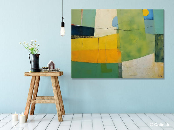 Original Canvas Artwork, Large Wall Art Painting for Dining Room, Contemporary Acrylic Painting on Canvas, Modern Abstract Wall Paintings-Grace Painting Crafts