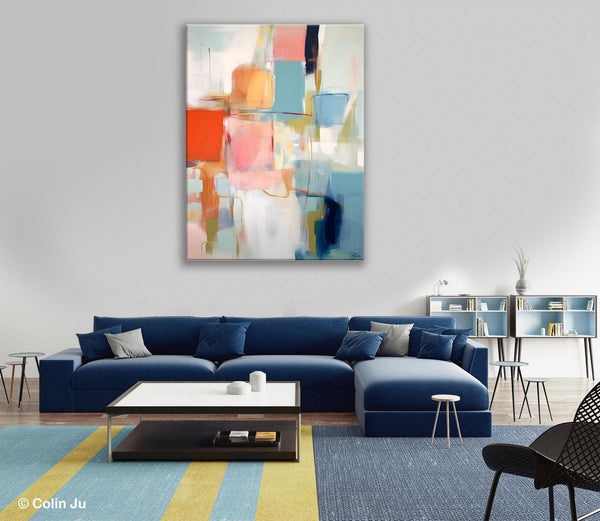 Hand Painted Canvas Art, Original Artowrk, Abstract Wall Paintings, Extra Large Paintings for Dining Room, Contemporary Wall Art Paintings-Grace Painting Crafts