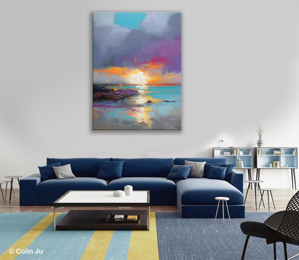 Landscape Paintings for Living Room, Extra Large Modern Wall Art Paintings, Acrylic Painting on Canvas, Original Landscape Abstract Painting-Grace Painting Crafts