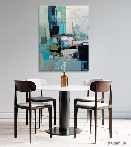 Original Abstract Art, Large Wall Art Painting for Dining Room, Large Modern Canvas Wall Paintings, Hand Painted Acrylic Painting on Canvas-Grace Painting Crafts