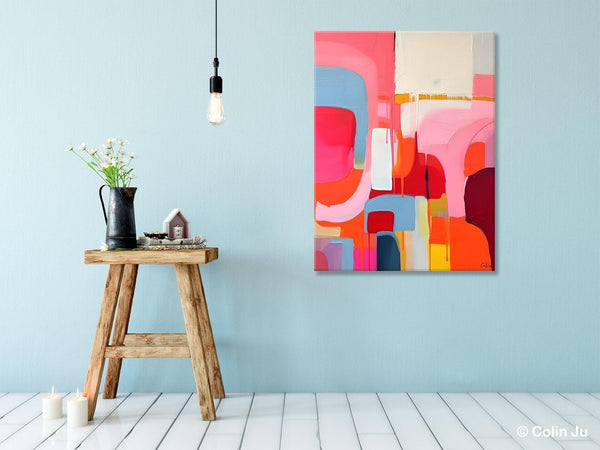 Contemporary Acrylic Painting on Canvas, Simple Abstract Art, Large Painting for Dining Room, Original Canvas Artwork, Wall Art Paintings-Grace Painting Crafts