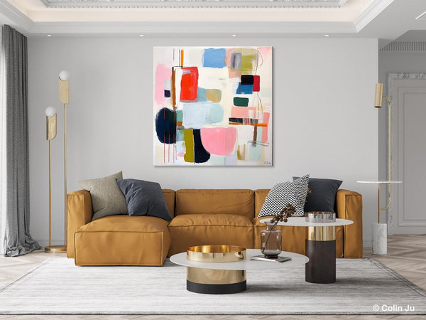 Modern Canvas Paintings, Large Abstract Painting for Bedroom, Original Abstract Wall Art, Modern Acrylic Artwork, Contemporary Canvas Art-Grace Painting Crafts