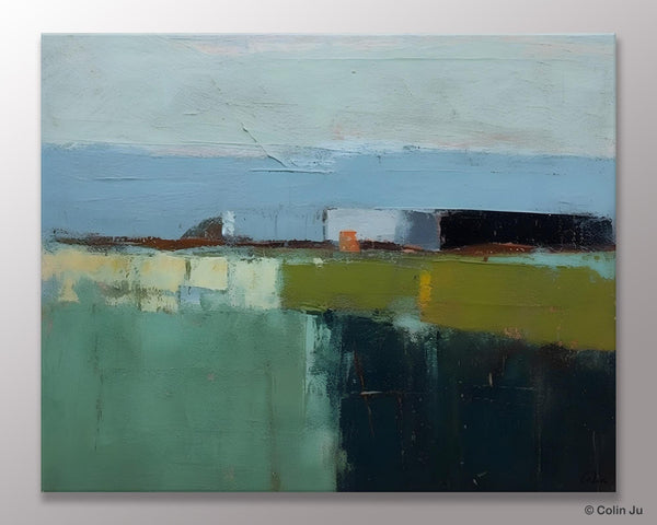 Landscape Acrylic Paintings, Landscape Abstract Painting, Modern Wall Art for Living Room, Original Abstract Art, Acrylic Painting on Canvas-Grace Painting Crafts