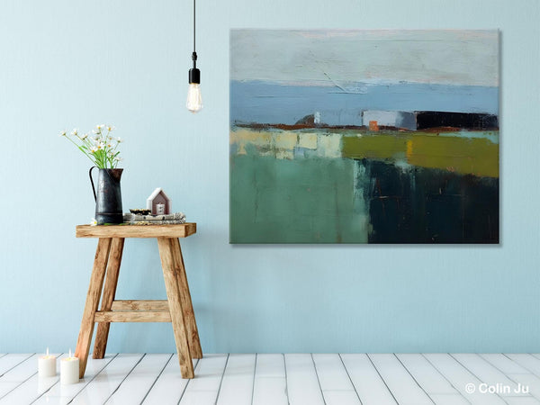 Landscape Acrylic Paintings, Landscape Abstract Painting, Modern Wall Art for Living Room, Original Abstract Art, Acrylic Painting on Canvas-Grace Painting Crafts