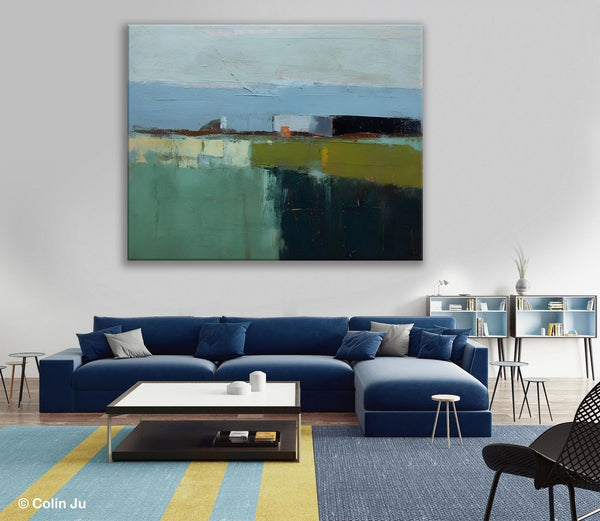 Landscape Acrylic Paintings, Landscape Abstract Painting, Modern Wall Art for Living Room, Original Abstract Art, Acrylic Painting on Canvas-Grace Painting Crafts