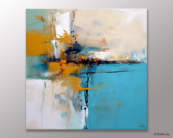 Large Abstract Art for Bedroom, Modern Canvas Paintings, Original Abstract Wall Art, Geometric Modern Acrylic Art, Contemporary Canvas Art-Grace Painting Crafts